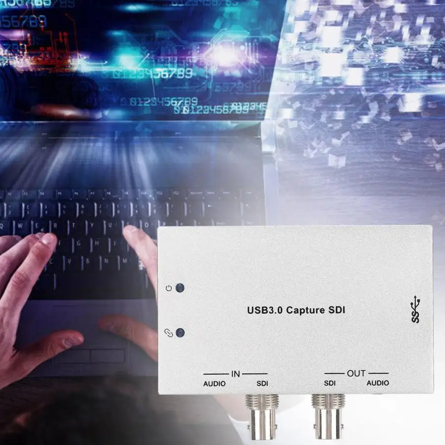 SDI до USB3.0 карта видеозахвата для потокового вещания в реальном времени поддержка аналогового стерео аудио вход Карта видеозахвата