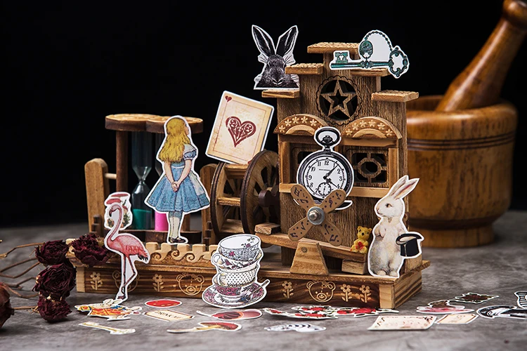 KSCRAFT Adventure Alice rabbit in Wonderland Sticker For Scrapbooking Happy Planner/Card Making/Journaling Project