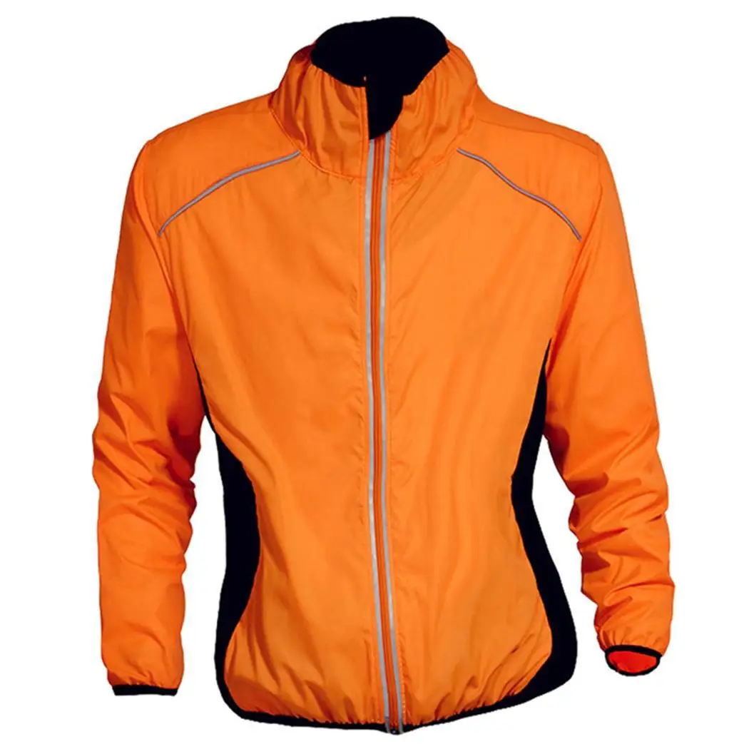 Unisex Casual Standing Collar Long Sleeve Solid Zipper Closure Cycling Wind All Seasons Loose Coat Casual