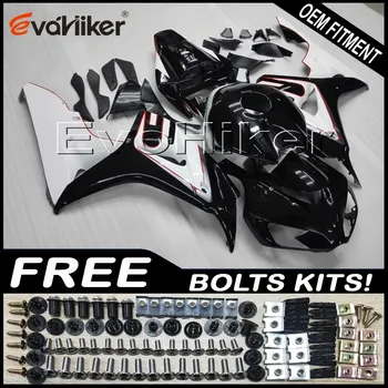 

Custom fairing motorcycle bodywork kit for CBR1000RR 2006-2007 ABS motorcycle panels Injection mold white black+Gifts