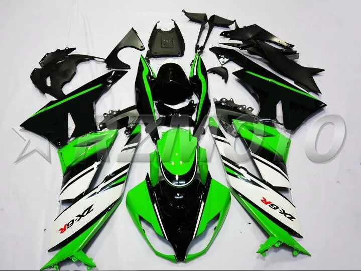 

Injection Mold New ABS fairing set Fit for Kawasaki ZX6R 2009 2010 2011 2012 fairings ZX-6R 09 10 11 12 Ninja 636 cool green