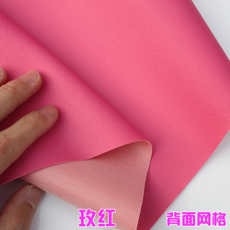 Durable Waterproof Soft Faux Leather Fabric with Lychee Pattern for Upholstery & DIY Projects