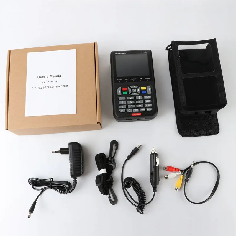 Satxtrem V8 Finder HD спутниковый искатель dvb s2 s fta digital 3.5inch LCD Built in 3000mAh Battery localizador de satélite
