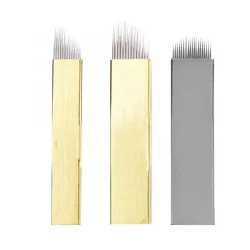 

Tattoo Supplies 50Pcs Professional Tattoo Blade Microblading Needles Permanent Eyeline Makeup Needles For Tattooing