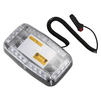

Car Roof Strobe Light 24 Led Flashing Emergency Warning Light Lamp Police Car Fire Truck Roof Flashlight Beacon Dc12V-24V