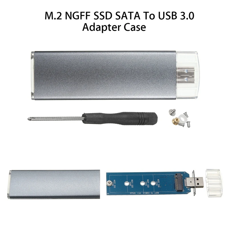 M.2 Ngff Ssd Sata к Usb 3,0 конвертер адаптер чехол внешний корпус для хранения