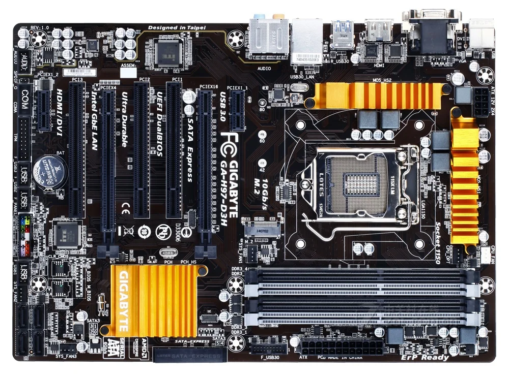 

Gigabyte GA-H97-D3H Motherboard For Intel H97 DDR3 USB3.0 32GB H97 D3H Desktop Mainboard Systemboard