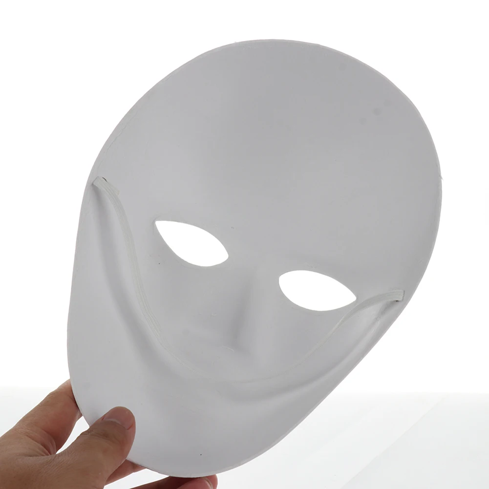 DIY White Mask Paper Full Face Opera Masquerade Mask Plain Mask Halloween  Mask Mardi Gras Mask