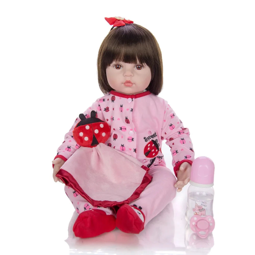 Кукла npk 60 см reborn baby игрушка мягкая силиконовая кукла винил для новорожденных, для девочек куклы bebes кукла трансфер до reborn bonecas игровой домик игрушки подарок
