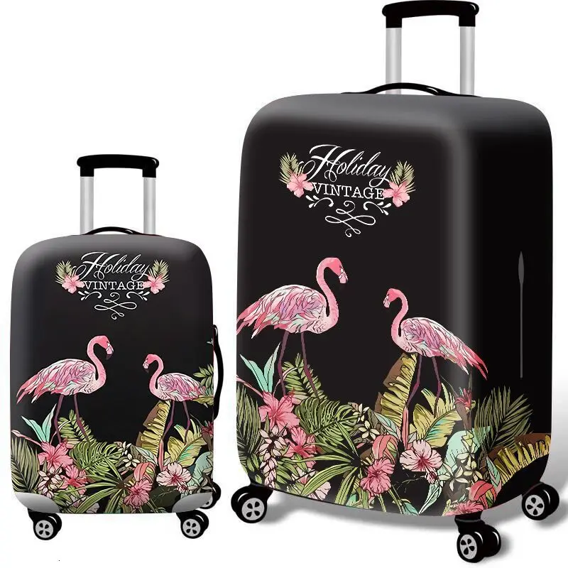2019, фламинго, эластичная сила, Чехол для багажа, 18-32 дюйма, набор, защита для багажника, оболочка для путешествий, тяга, чемодан, утолщенные