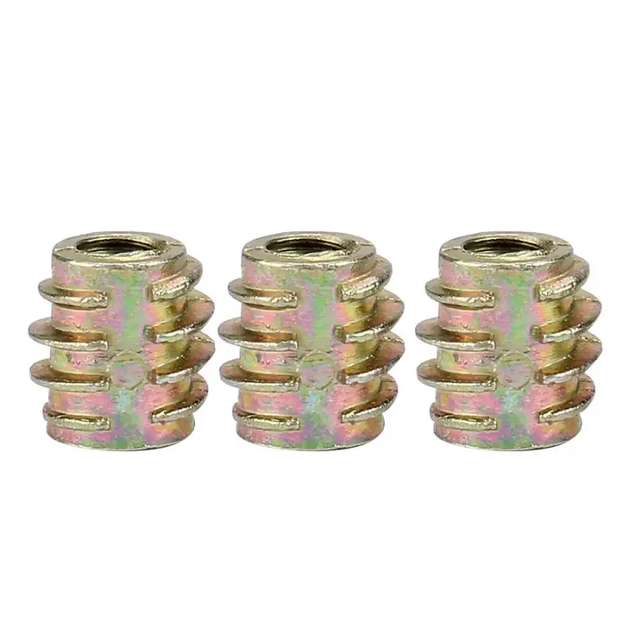 

50pcs Stainless Steel Square Nuts Alloy Furniture Hex Drive Unhead Nut Threaded For Wood Insert Nut For Wood
