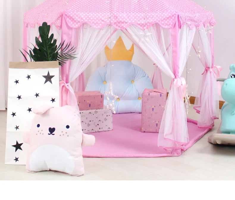 Indoors And Outdoors Toy Tent Hot Selling Game Children House Men's Non-Princess Room Castle Hexagonal Zipper Anti-mosquito