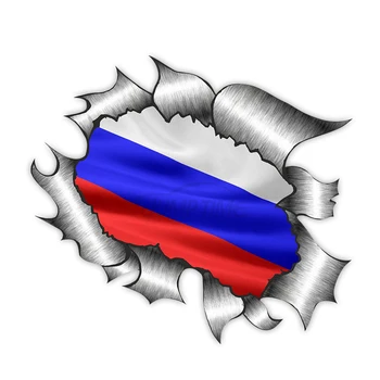 

Hot Sell Personality Car Stickers Russian Flag Motif Vinyl Decals Car Window Accessories Auto Decorative Stickers PVC13cm X 13cm