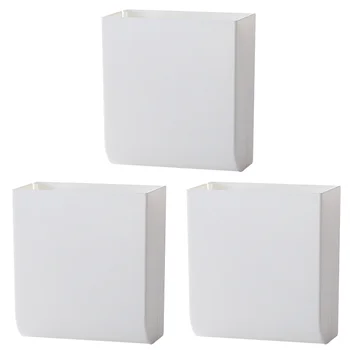 

3Pcs Wall-mounted Storage Boxes Punch Free Remote Control Boxes Phone Boxes