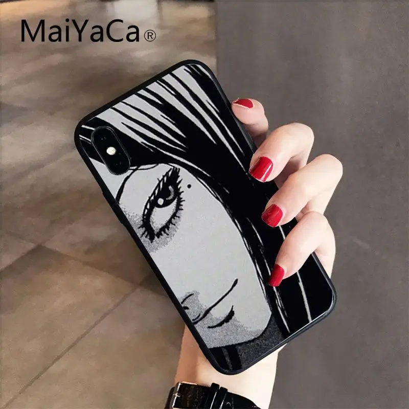 MaiYaCa Junji Ito Tees Horror TPU Мягкий силиконовый чехол для телефона iPhone 8 7 6S Plus X XS MAX 5 5S SE XR 10 Чехол