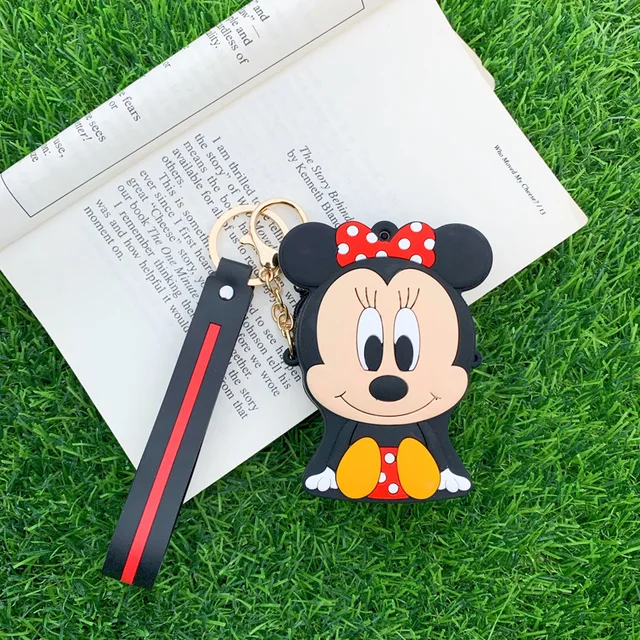 Disney Women Purse Mickey Mouse Cute Cartoon Mini Silicone Woman Wallet Stitch Kids Girls Kawaii Coin Wallet with Hanging Buckle Minnie 01