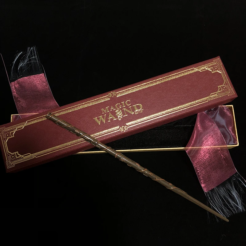 34 вида Поттера волшебная палочка с лентой подарочная коробка упаковка Металлическая-ядро волшебная палочка для детей косплей харрид волшебная палочка Рон - Цвет: Hermione