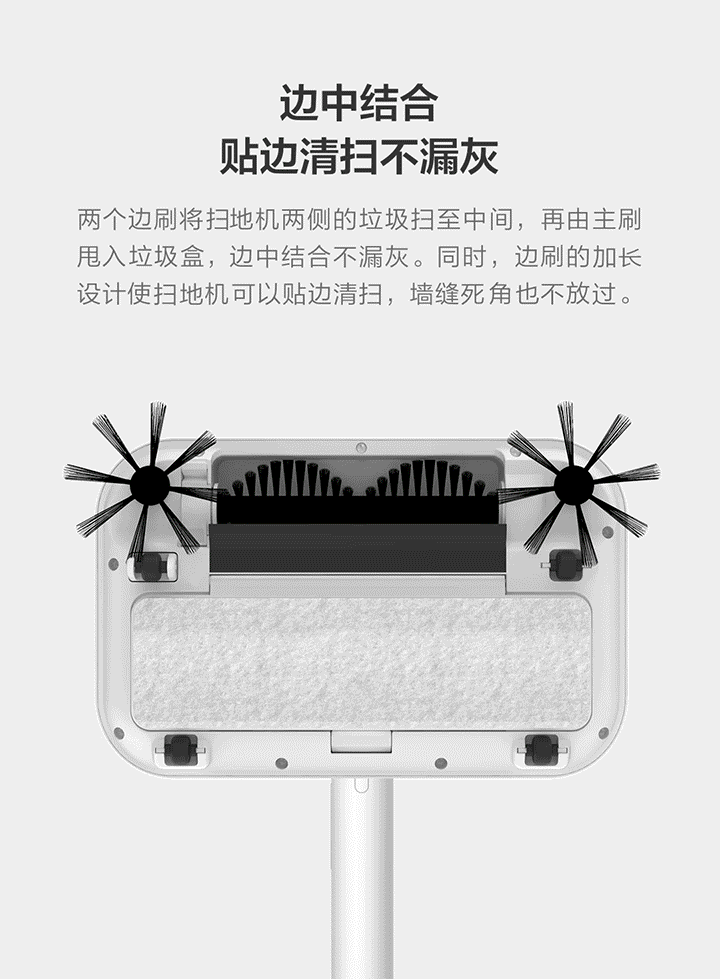 Xiaomi Yijie беспроводной портативный уборочная машина домашний моппер умный пылесос двойная Кисть для макияжа Интеллектуальный подметающий аппарат для уборки пола