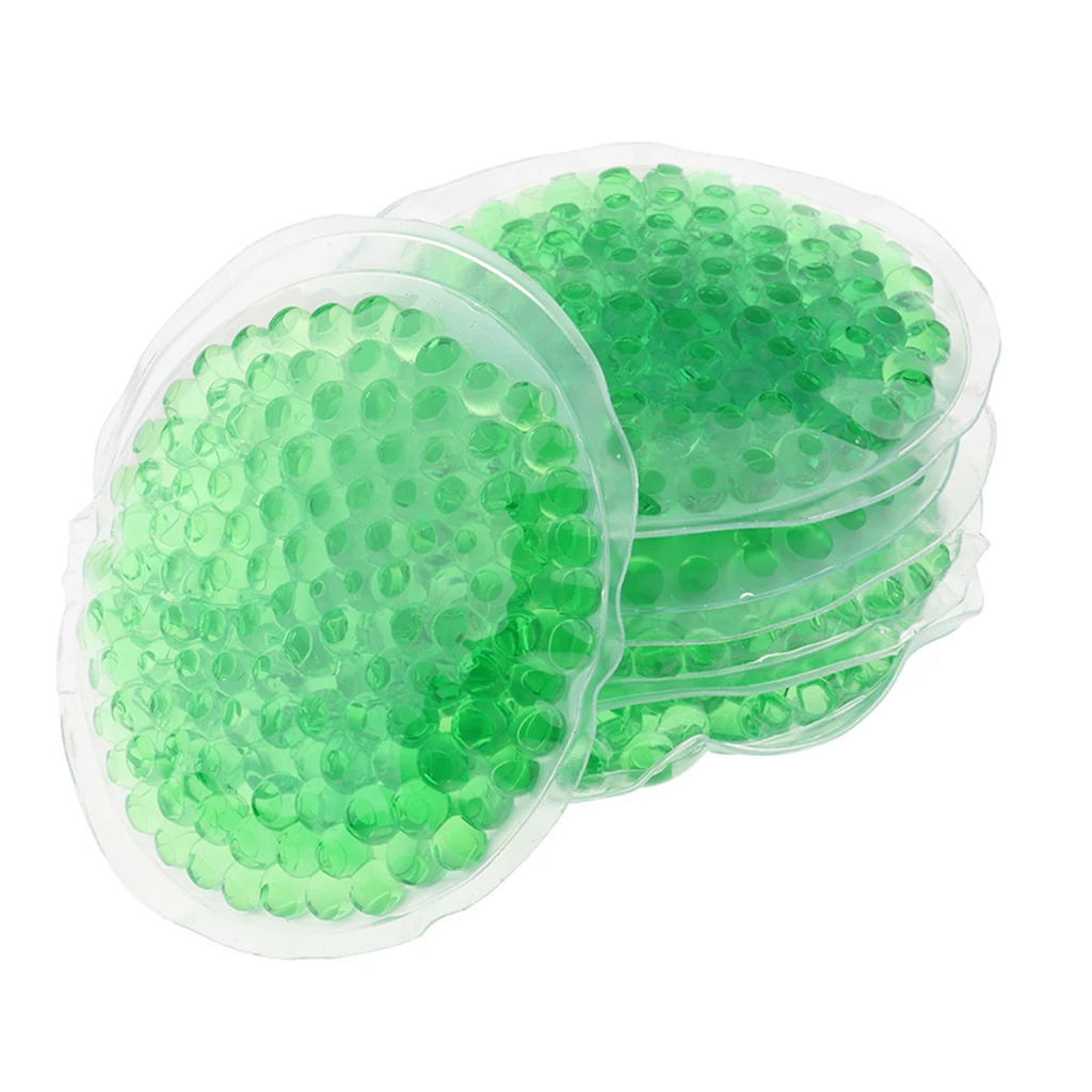 5x Round Reusable Gel Heat Cold Hot Pack Microwavable Mask for Tired Eyes Stress Sprain Injuries Pain Relief