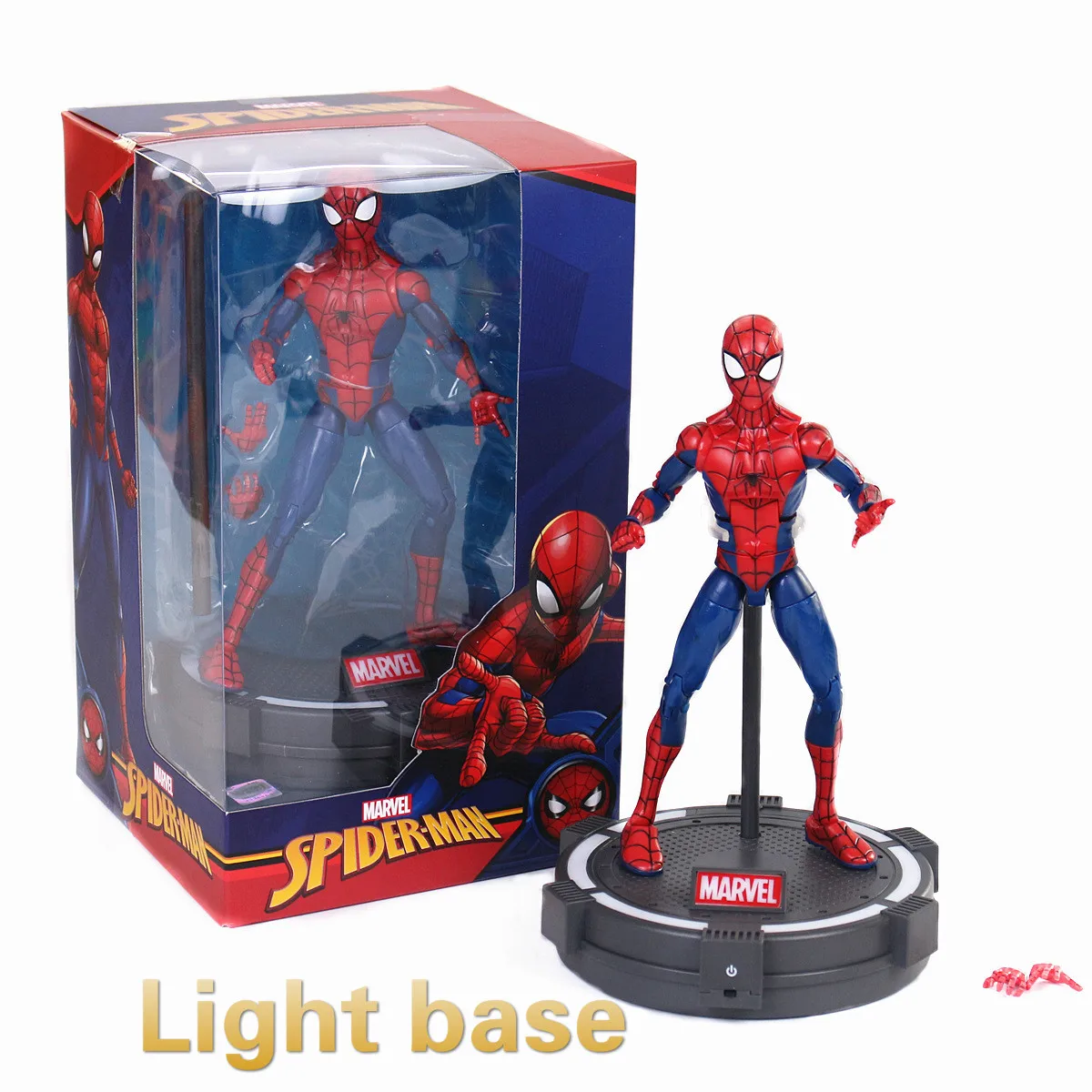 Оригинальные игрушки Disney Marvel Мстители 4 Железный человек с подсветильник кой