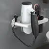 Wall Mounted Hair Dryer Holder, Self-Adhesive, Rack, Punch-Free, Bathroom Supplies, Shelf Organizer 5