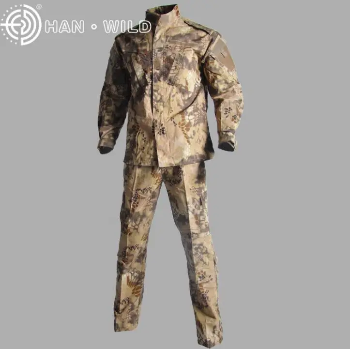 04 Desert Python Тактический охотничий костюм Ghillie Мужская камуфляжная охотничья одежда рубашка+ брюки Мультикам военный USMC Военная боевая униформа - Цвет: 04 Desert Python