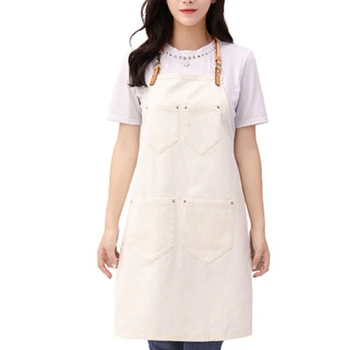 

Barber Apron Canvas Hanging Neck Apron Unisex Kitchen Pinafore Hotel Restaurant Cafe Barber Shop Bakery Shop Waiter Work Uniform