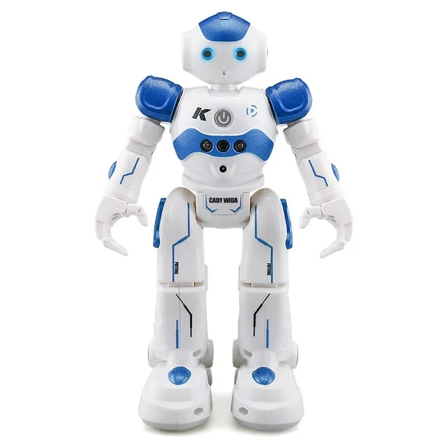 RC робот ик управление жестами CADY Интеллектуальный круиз радио-контроль led роботы с светильник танцы Robo игрушки для детей подарок - Цвет: Синий