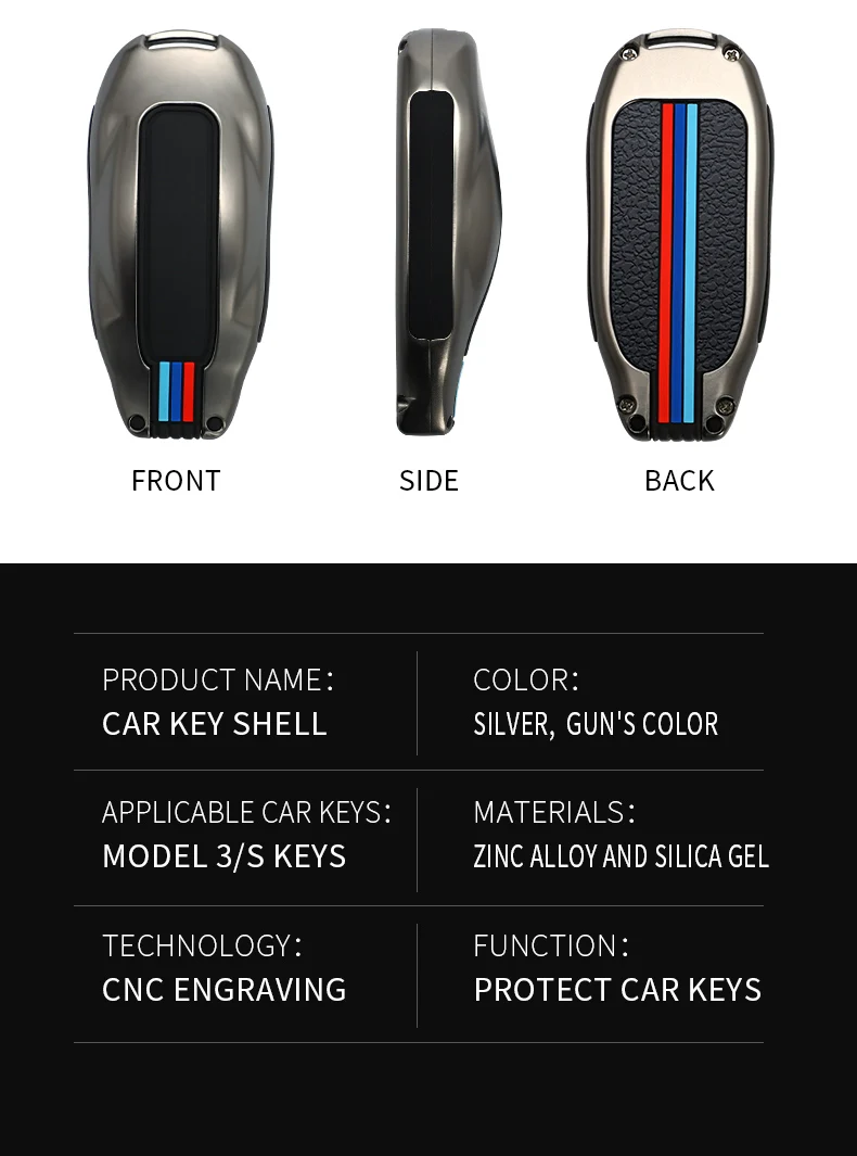 Chiave a distanza per auto in lega di zinco proteggi Cover Shell portachiavi portachiavi per Tesla Model S Model 3 Model X Key protector fit Accessories 17 Chiave a distanza per auto in lega di zinco proteggi Cover Shell portachiavi portachiavi per Tesla Model S Model 3 Model X Key protector fit Accessories - H6f651ac059a34e1bb6454ceebc7eab9di