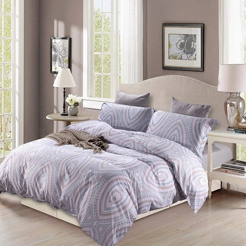 

Duvet Set Bohemian Print Lightweight Soft 3PC Bedding Set with Pillow Case Bedding Bohemian Home Textiles