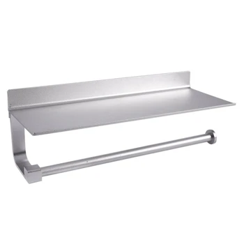 

Kitchen Roll Paper Towel Holder Storage Rack Sundries Organizer Home Storage Tools Wall Mount Bathroom Tissue Shelf