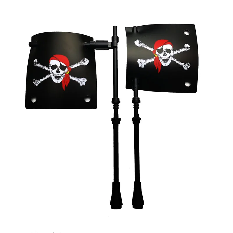 Large Pirate Flag for Sea Adventures - Corsair Rock Island Refuge Building Block Figure