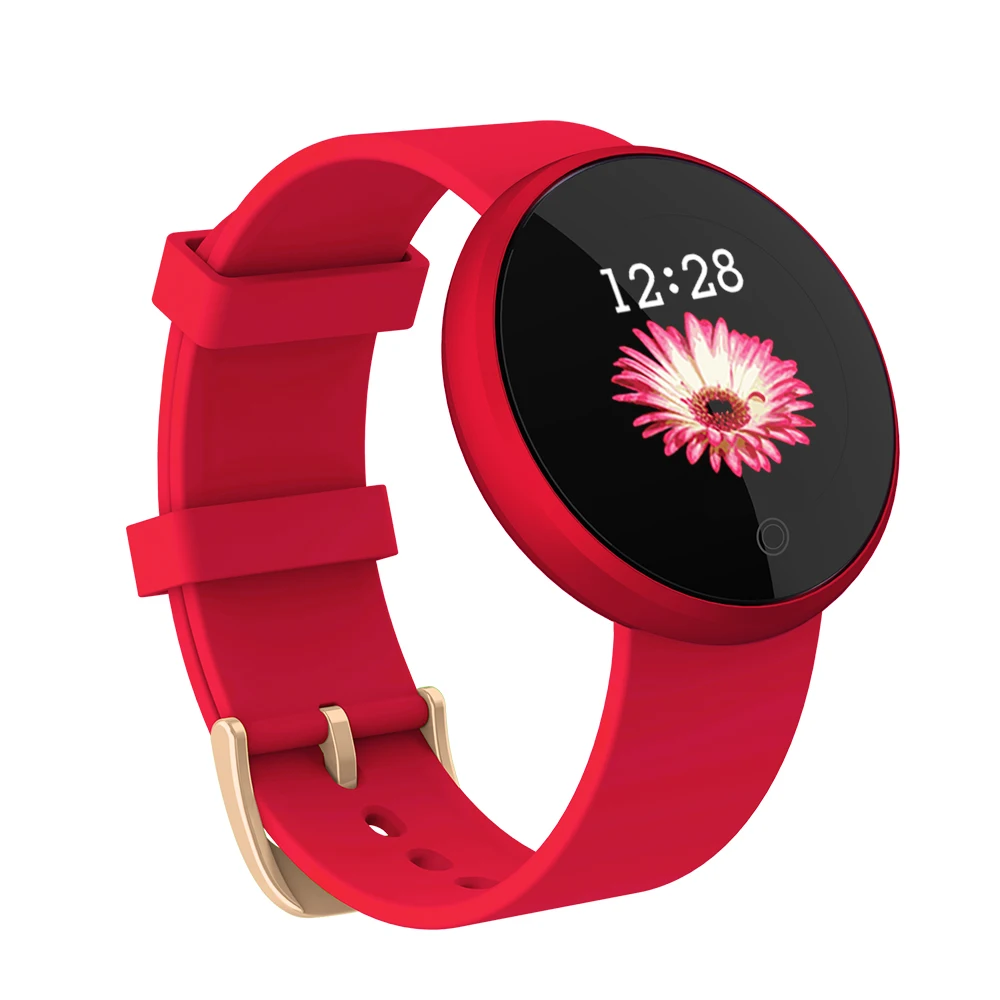 KARUNO B36 Smart Horloge Vrouwen Digitale horlogs Vrouwelijke Periode Herinnering HeartRate Waterdichte horlogs Colories Stap - Цвет: Красный