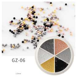 Elegant 3D Nail Art Caviar Beads - Mixed Size in Rose Gold & Silver (GZ-06 Colorful)