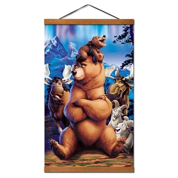 

Brother Bear Animation Poster Wall Art Picture Magnetic Wooden Frame Scroll Print Canvas Paintings Artwork Teak Wood Hanger