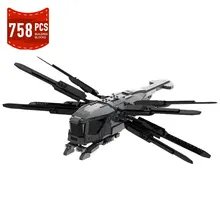 

Moc Technical Military Armed Airplane Flapping Wing Aircraft Dunes Building Blocks Helicopter Model Bricks Toys Children Gifts