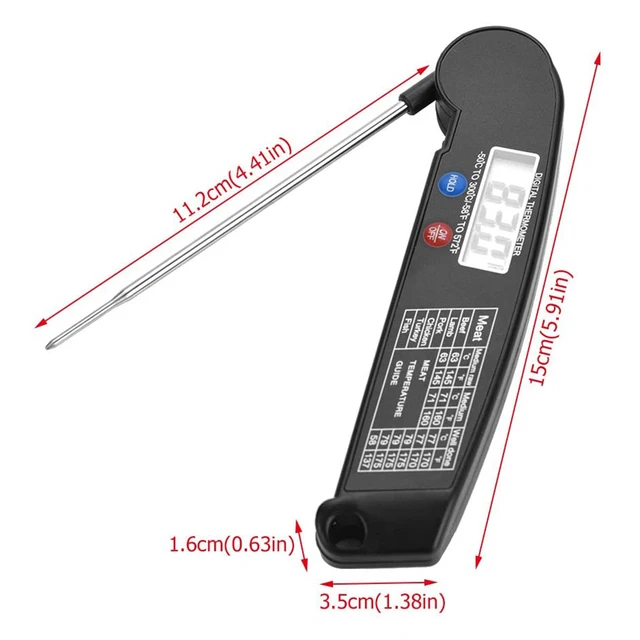 Digitális Konyhai Ételek Összecsukható Hőmérő Szonda Lcd Élelmiszer -Hőmérő A Tejeledelemhez Bbq Azonnali Olvasás - Image 6