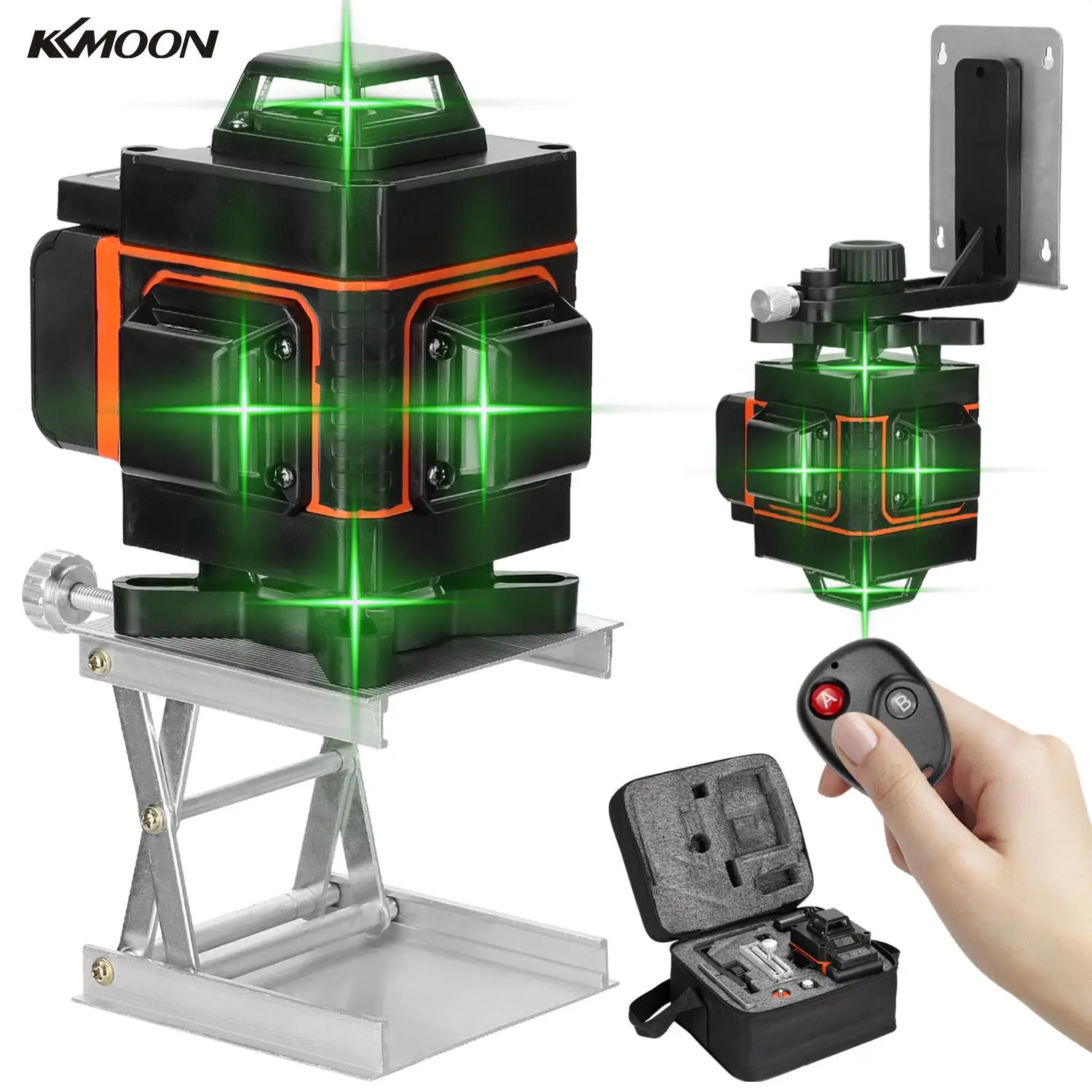 Многофункциональный 4D 16 линейный зеленый лазерный уровень KKMOON инструмент