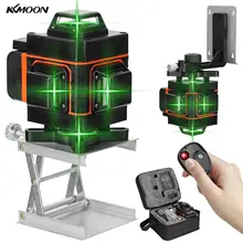 KKMOON Multifuncional 4D 16 Linhas de Nível Laser Verde Instrumento Portátil Linha de Auto-Nivelamento A Laser Nível Horizontal Vertical 360