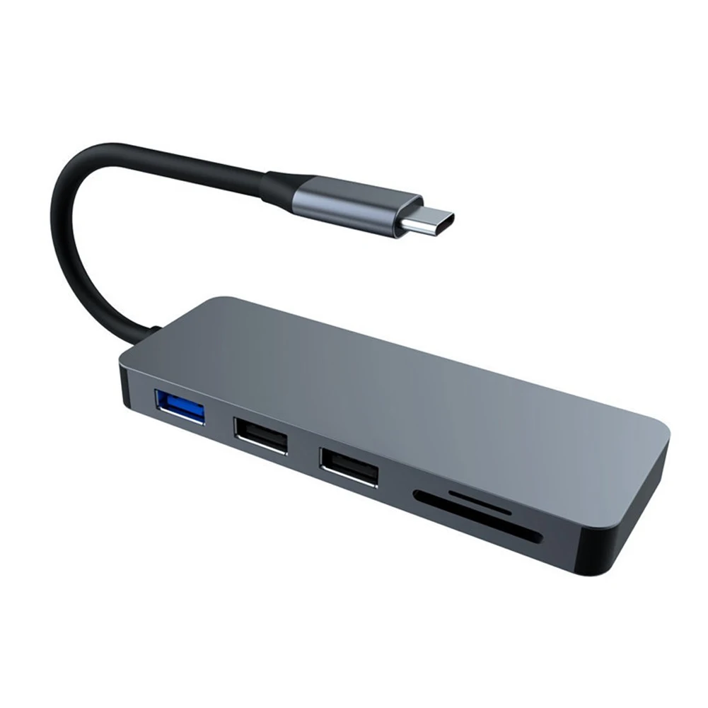 

7 In 1 High Resolution Type C Adapter Hdmi Port Card Reader Expansion PD Charging Power Delivery Computer Accessories USB C Hub