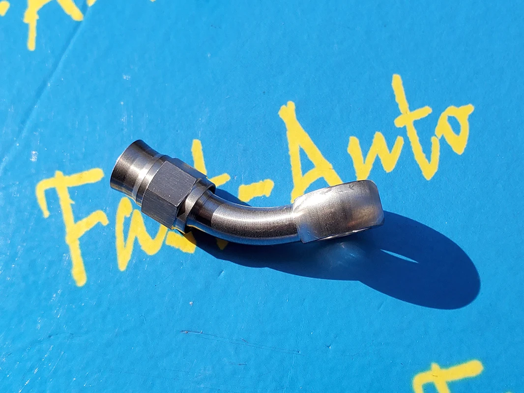 Adaptador de aço inoxidável reusável 10.2mm do banjo a 3/8-24unf an3 3an 45 graus de 45 graus ptfe tpfe extremidades do encaixe da mangueira de freio-2