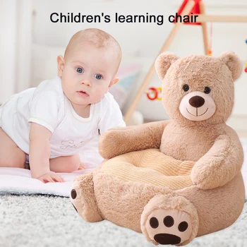 

Cute Animals Baby Kids Sofa Learning to Sit Baby Sofa Cover Seat Support Children Chair Seat Puff Skin Toddler without Filler