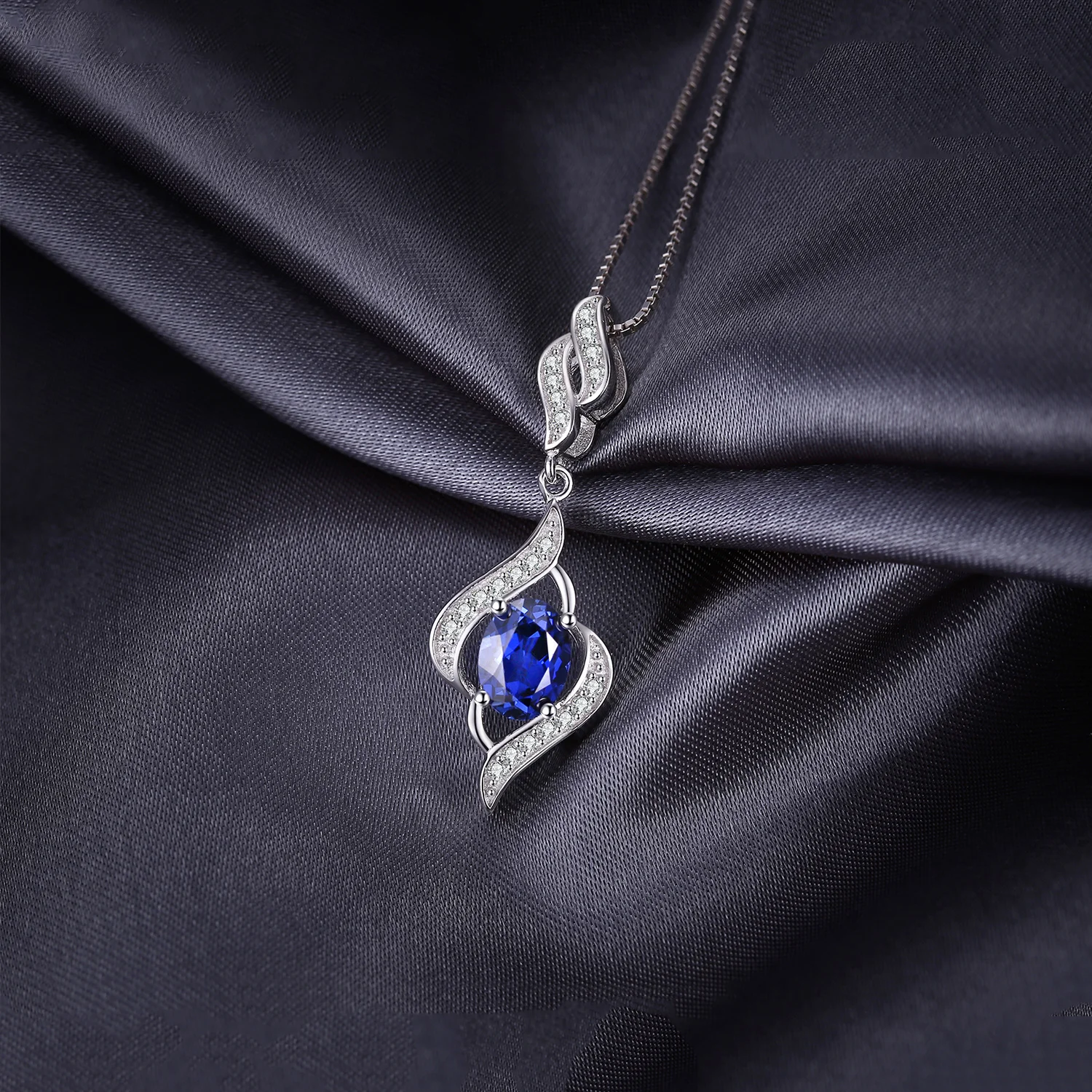 [韓国人気ジュエリー] nff blue stone silver necklace Gold Necklace Sapphire Stone | Blue Sapphire Necklace White