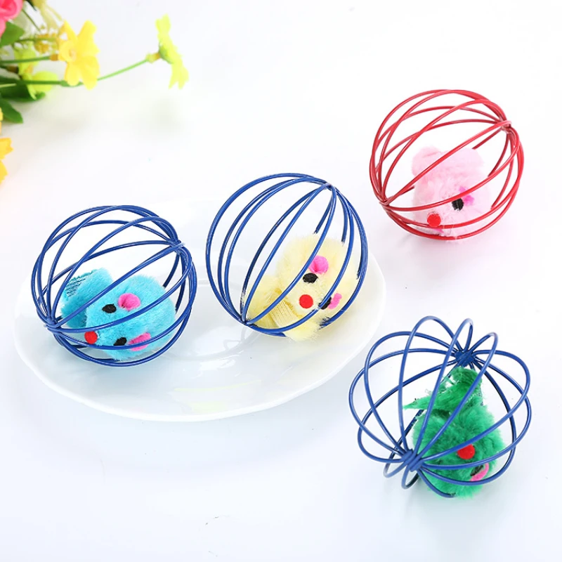Color Random Pet Toys Hose Spring Dog Toys Rainbow Ball 1pcs High Quality For Cat Dog Cat Spring Toy Plush Mouse Fast Shipping
