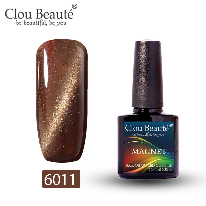 6011 Clou Beaute Гель-лак для кошачьих глаз 46 цветов маникюрный Декор гель лак для ногтей отмачиваемый лак для ногтей 10 мл Полупостоянный лак для ногтей - Цвет: 6011