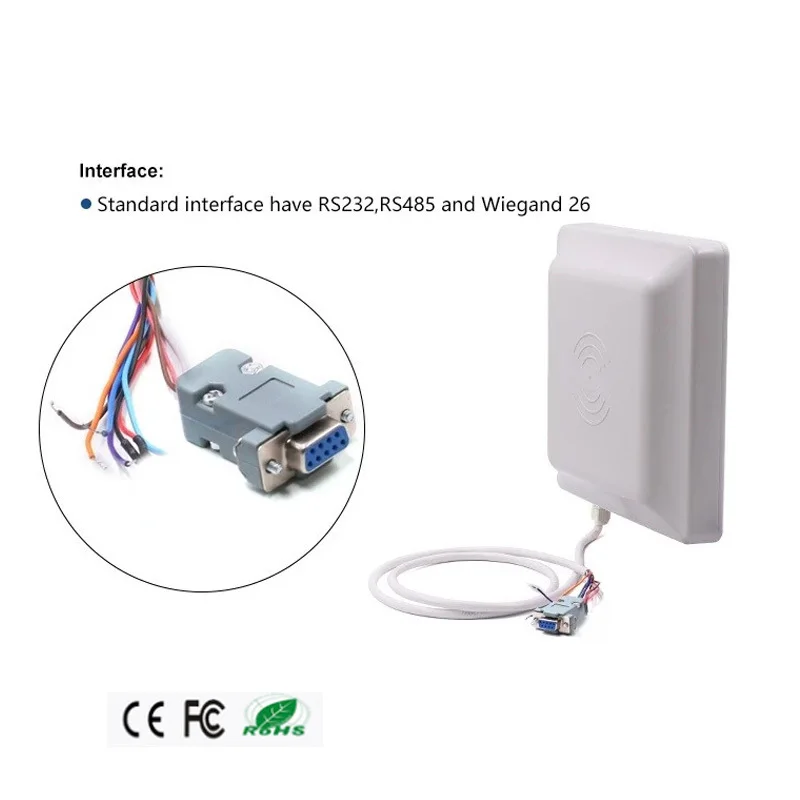 Считыватель карт UHF RFID диапазон 0 6 м дальность действия 8 дБи антенна RS232/RS485/Wiegand