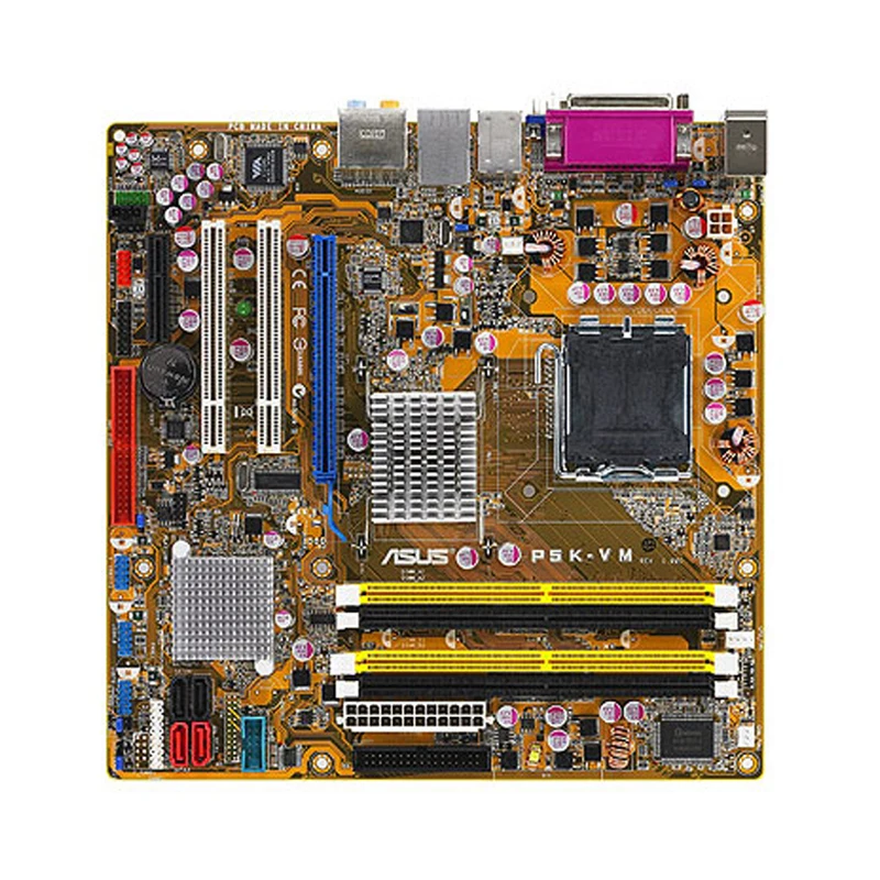 Материнская плата ASUS P5K-VM LGA 775 материнская Intel DDR2 8 ГБ поддерживает процессоры Celeron