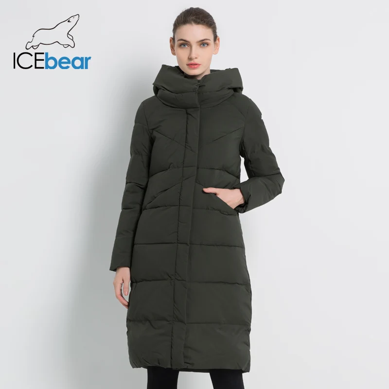 ICEbear 2020 Новая женская модная брендовая парка зимняя куртка простой дизайн с