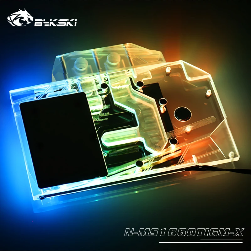 #Special Offers Bykski Water Block use for MSI GeForce GTX 1660 Ti Gaming X 6G / Full Cover Copper Radiator Block/ 12V RGB Light/ 5V A-RGB Light