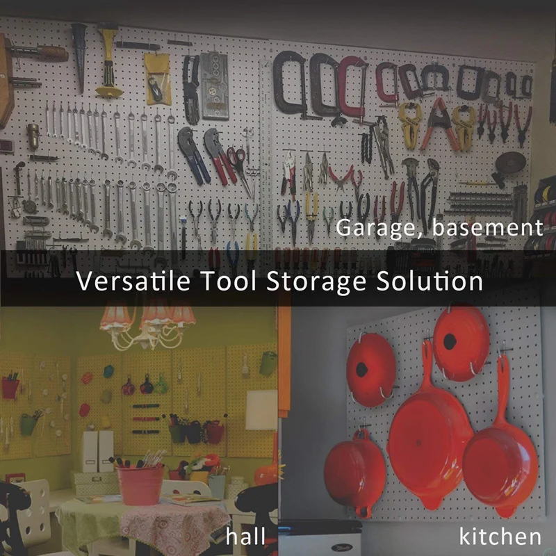 AFBC 52 шт. крючки для Pegboard ассортимент крючки для хранения дома Система Peg доска инструмент Вешалка Набор гараж кухня мастерская Органайзер Utili
